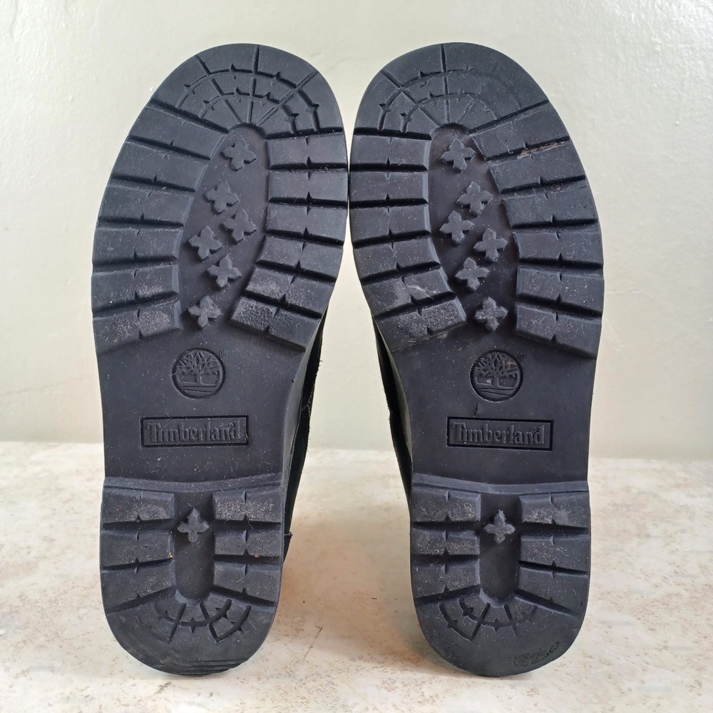 Timberland Boots Size 6 Black leather Mid Top Field Hiking Boots - Picture 5 of 9